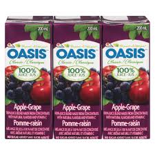 Jus oasis pomme et raisin 8x200ml