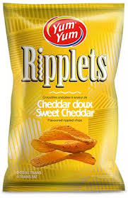 Croustilles Yum yum Ripplets Cheddar 200g